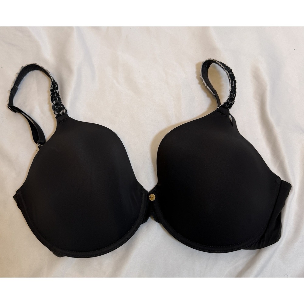 Natori Rose Dream Custom Coverage Underwire Black Bra 32G, Excellent